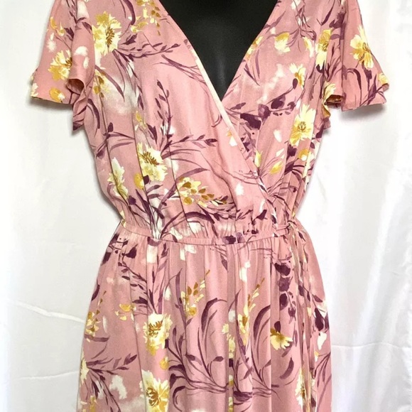 BOG Collective Flowered Full Length Jumpsuit. Size Large. - Picture 4 of 5